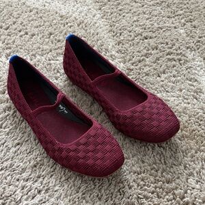 Rothy's Burgundy Knit Flats